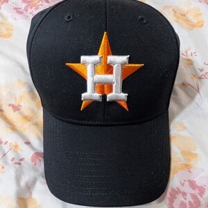 47 Brand Black Hat with Orange and White Logo